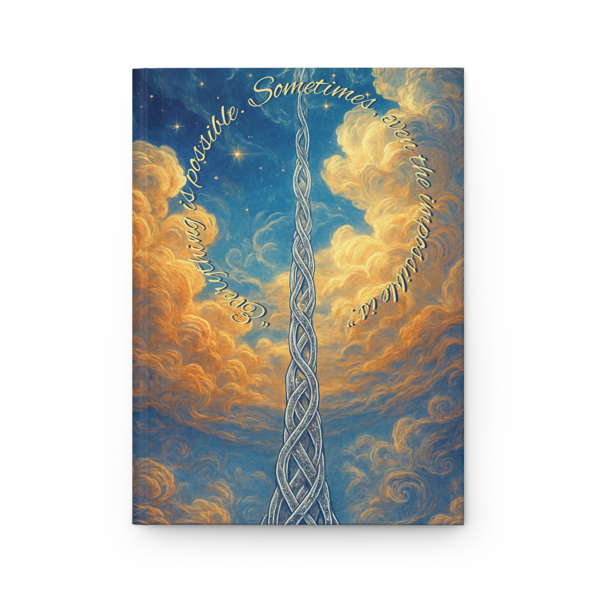 A Silver Cord Inspirational Hardcover Journal for Dreamers, Personal Journal, Writing Notebook, Gift for Artists, Meditation Journal, Motivational Diary