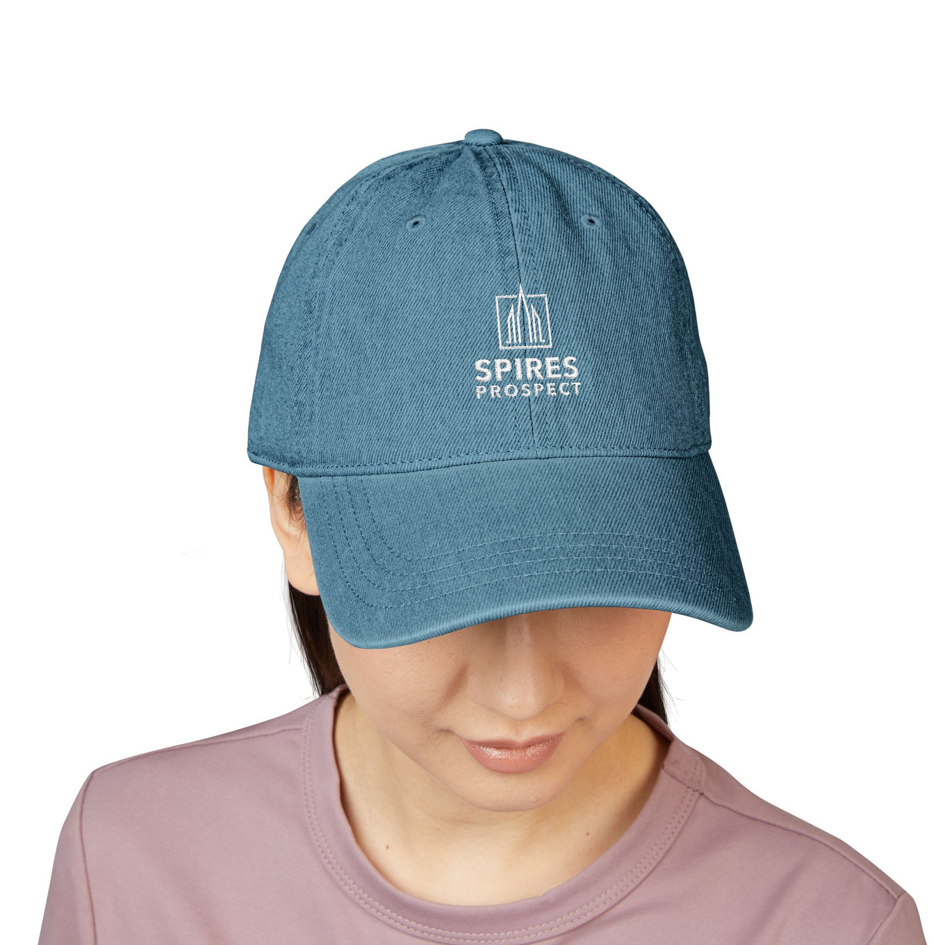 Spires Prospect Embroidered Denim Hat | Casual Headwear, Gift for Him/Her, Everyday Wear, Outdoor Activities, Stylish Accessory