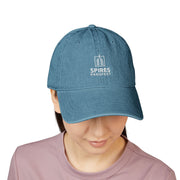 Spires Prospect Embroidered Denim Hat | Casual Headwear, Gift for Him/Her, Everyday Wear, Outdoor Activities, Stylish Accessory