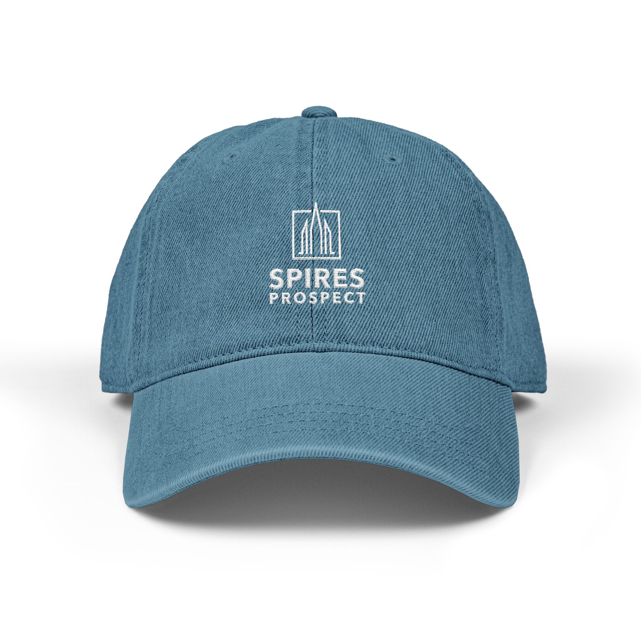 Spires Prospect Embroidered Denim Hat | Casual Headwear, Gift for Him/Her, Everyday Wear, Outdoor Activities, Stylish Accessory