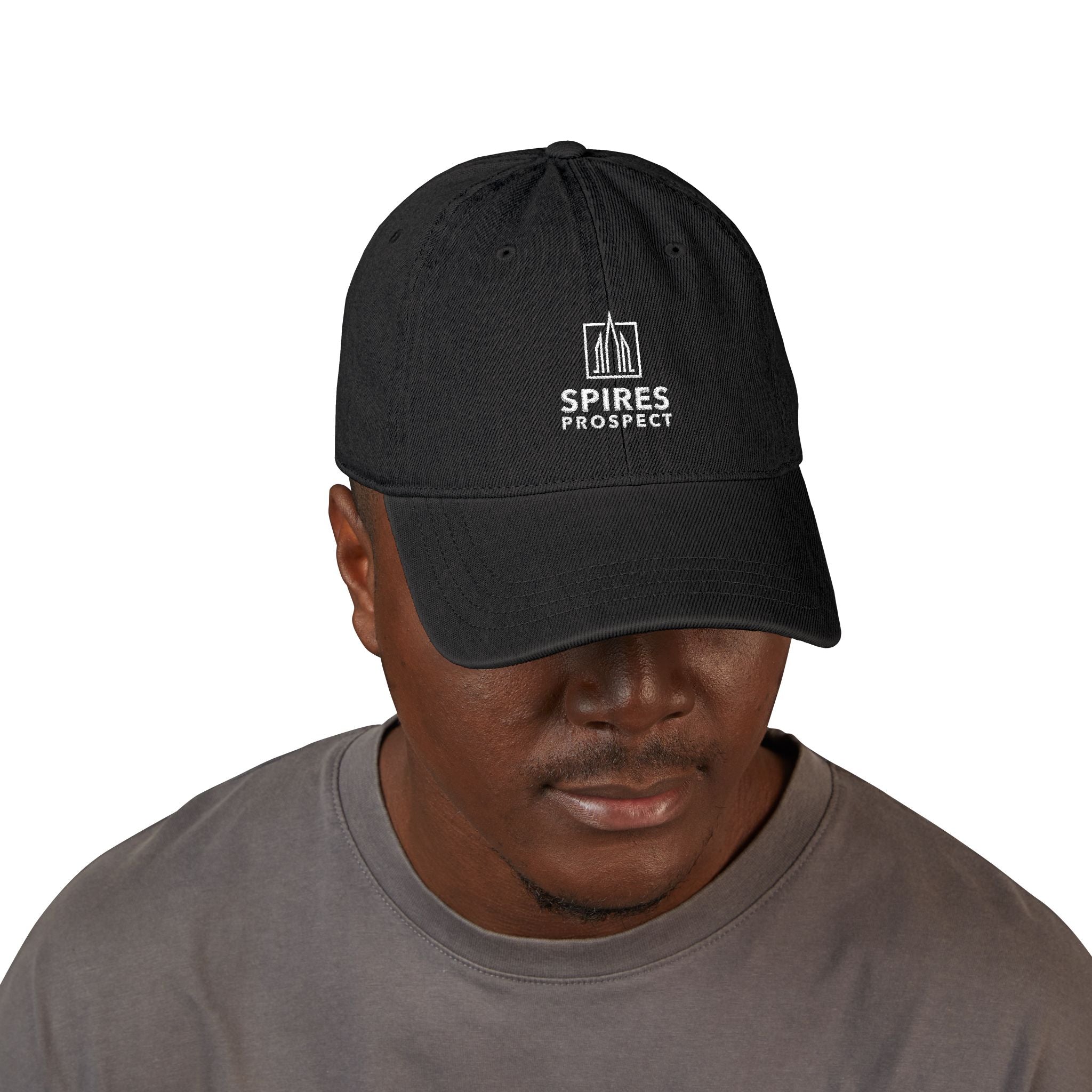 Spires Prospect Embroidered Denim Hat | Casual Headwear, Gift for Him/Her, Everyday Wear, Outdoor Activities, Stylish Accessory