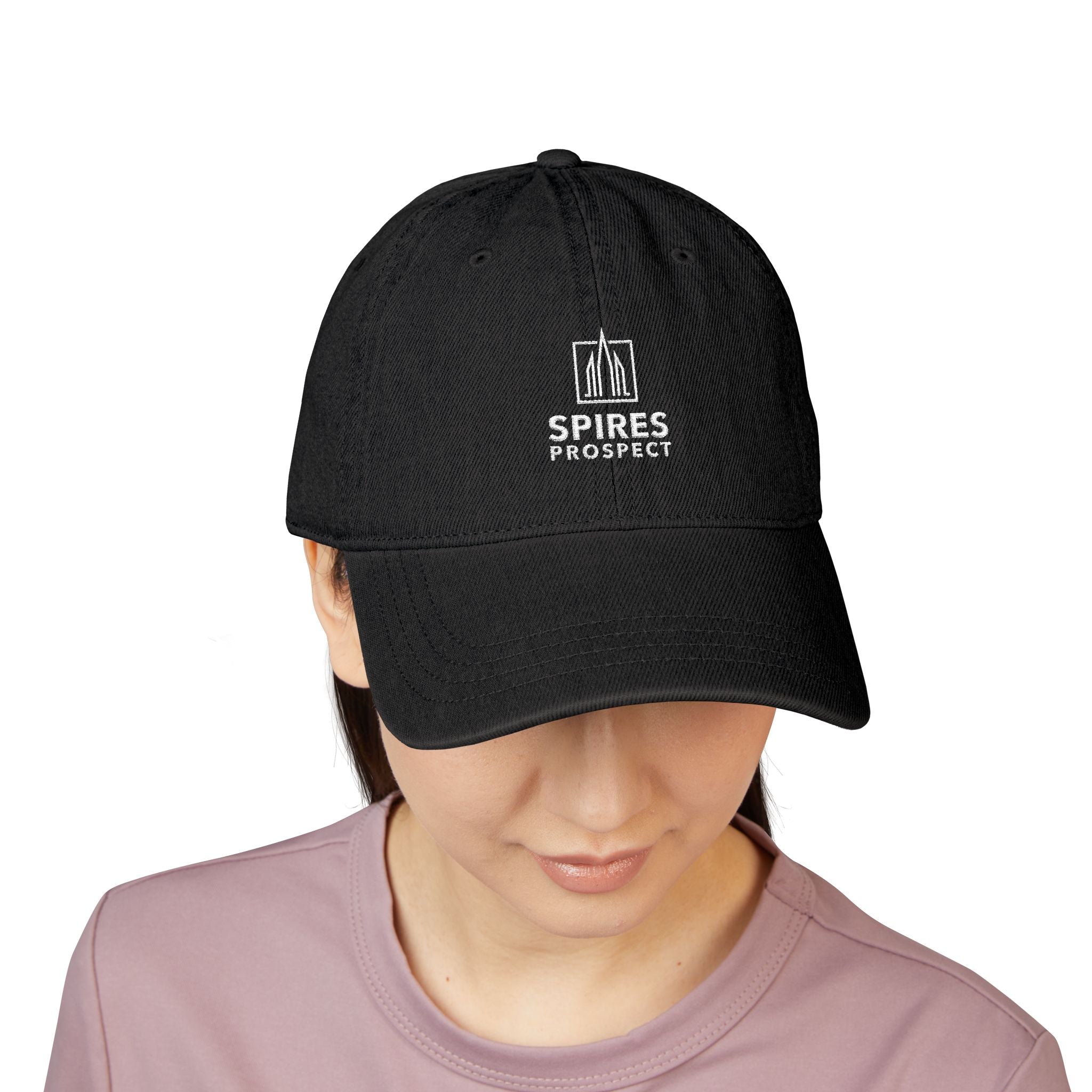 Spires Prospect Embroidered Denim Hat | Casual Headwear, Gift for Him/Her, Everyday Wear, Outdoor Activities, Stylish Accessory
