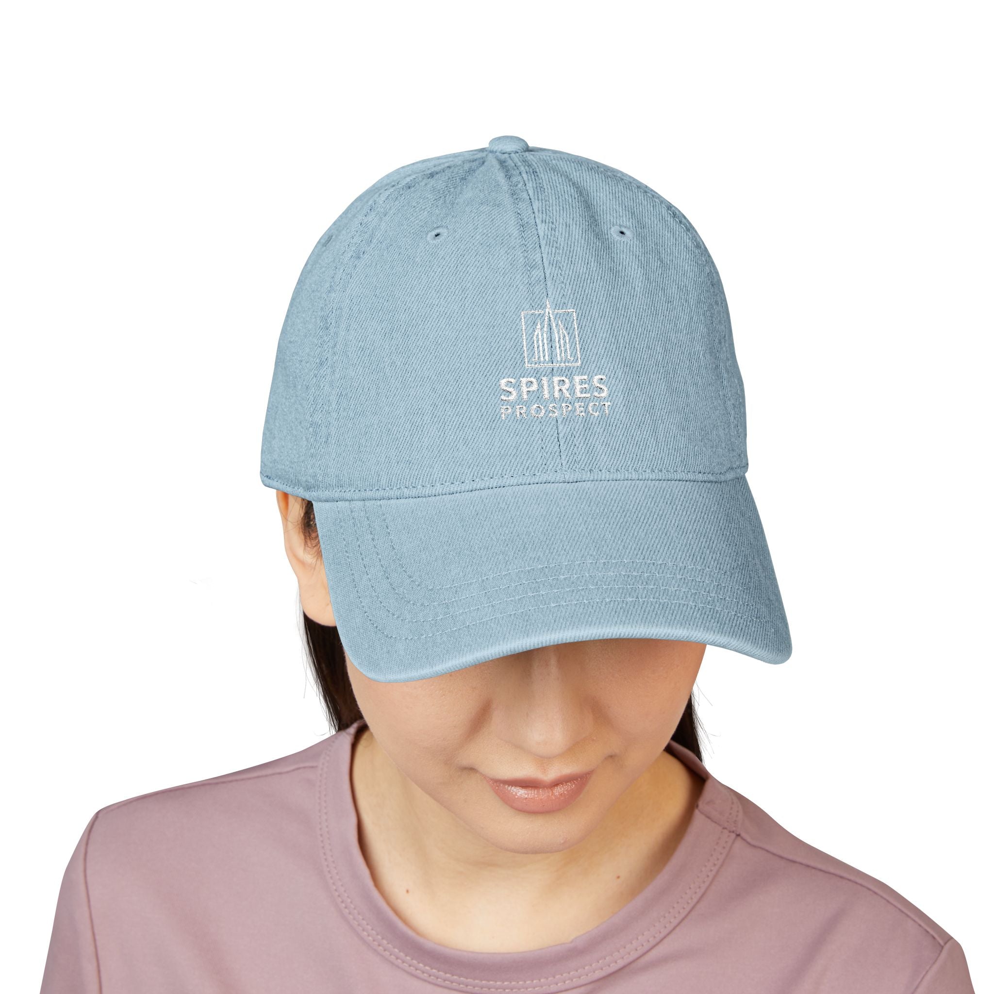 Spires Prospect Embroidered Denim Hat | Casual Headwear, Gift for Him/Her, Everyday Wear, Outdoor Activities, Stylish Accessory