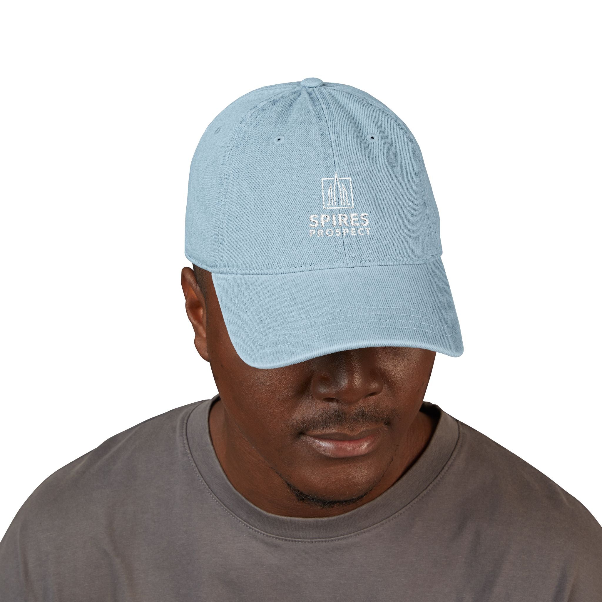 Spires Prospect Embroidered Denim Hat | Casual Headwear, Gift for Him/Her, Everyday Wear, Outdoor Activities, Stylish Accessory